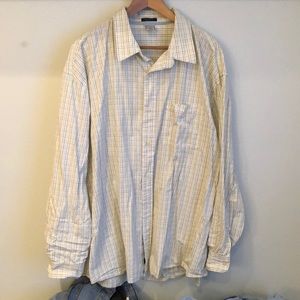 Cotton button front plaid shirt
